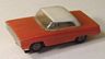 Atlas red 1200 series Chevy Impala with white roof HO slotcar