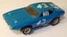 AFX Plymouth Roadrunner, solid blue #43 slot car